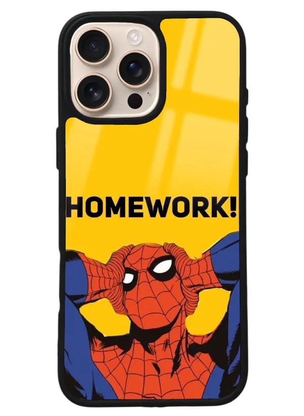 iPhone 16 Pro Max Homework Tasarımlı Glossy Telefon Kılıfı