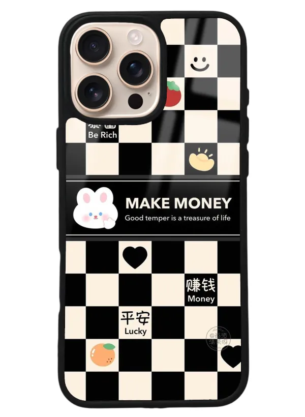 iPhone 16 Pro Max Make Money Tasarımlı Glossy Telefon Kılıfı