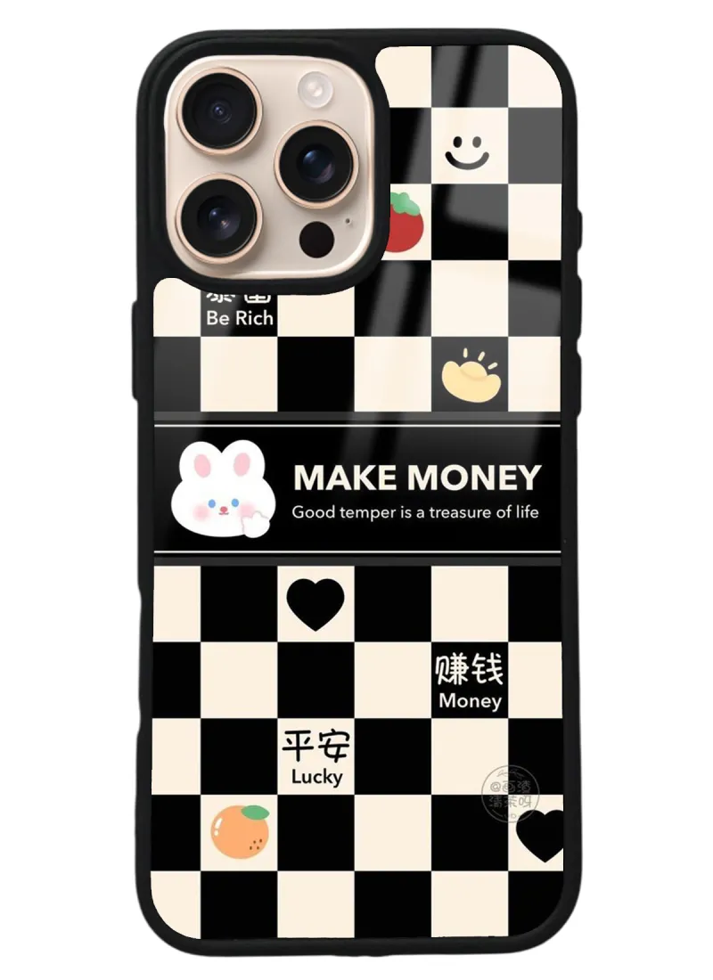 iPhone 16 Pro Max Make Money Tasarımlı Glossy Telefon Kılıfı