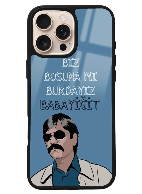 iPhone 16 Pro Max Babayiğit Tasarımlı Glossy Telefon Kılıfı