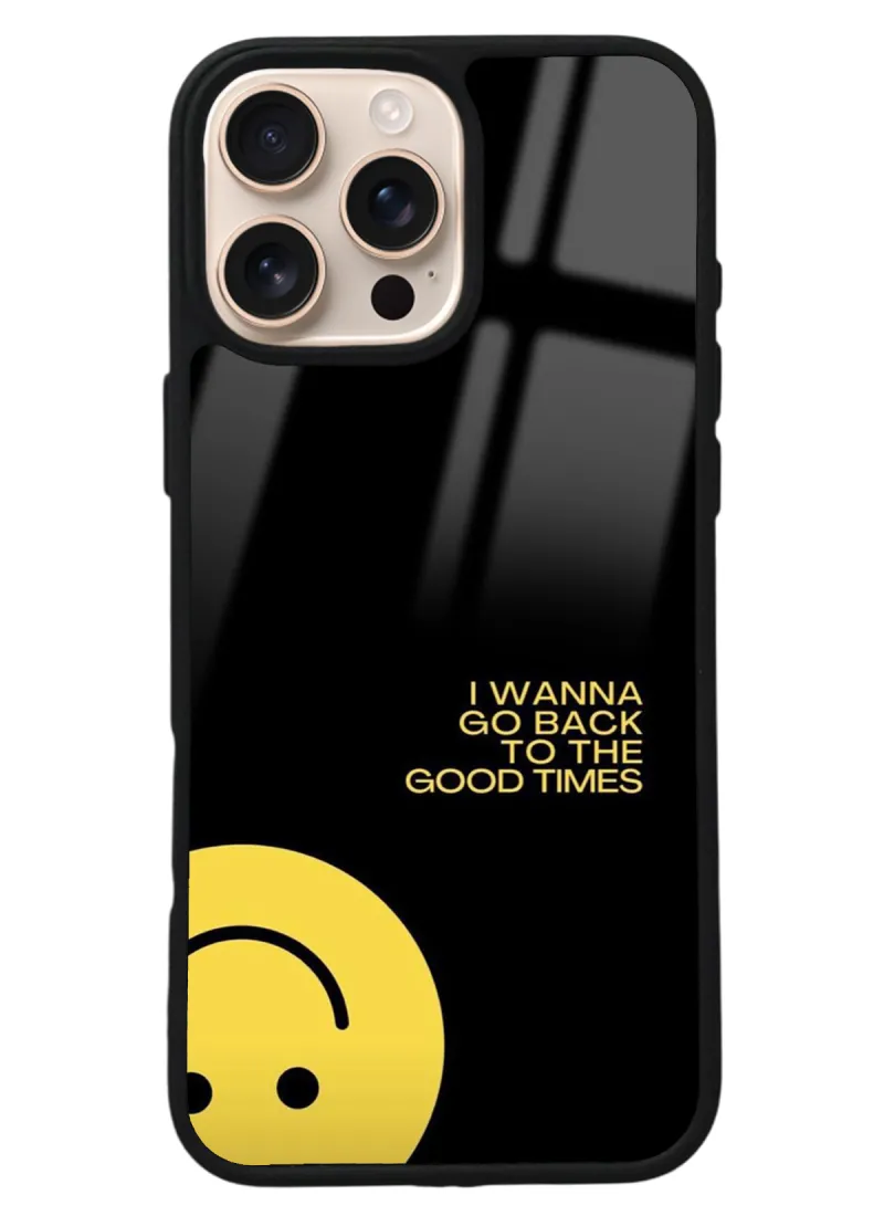 iPhone 16 Pro Max I Wanna Go Back Tasarımlı Glossy Telefon Kılıfı