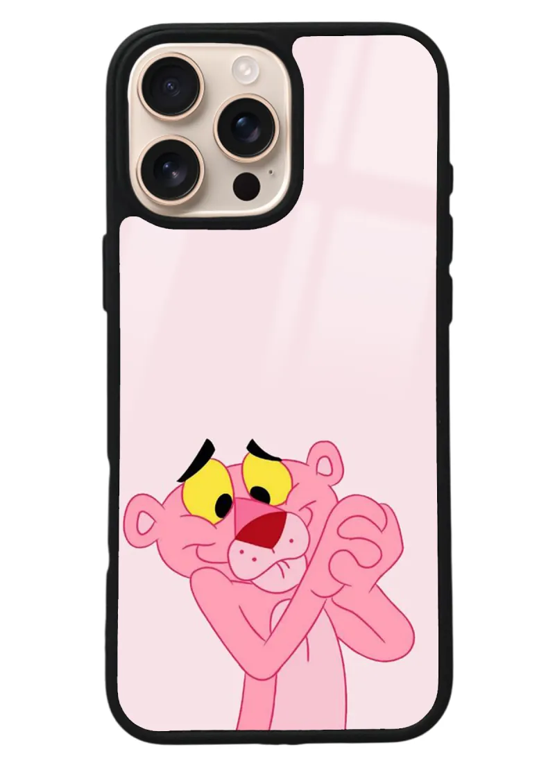 iPhone 16 Pro Max Pink Panter Tasarımlı Glossy Telefon Kılıfı iPhone 16 Pro Max Pink Panter Tasarımlı Glossy Telefon Kılıfı