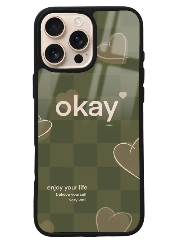 iPhone 16 Pro Max Enjoy Your Life Tasarımlı Glossy Telefon Kılıfı