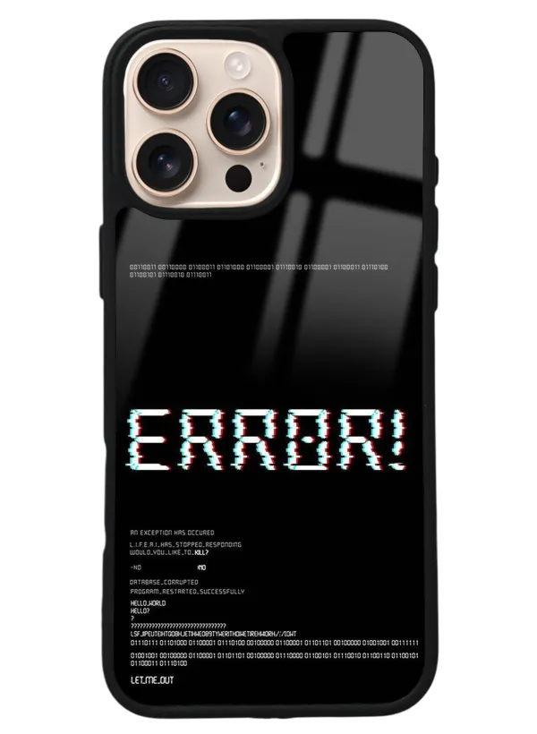 iPhone 16 Pro Max Error Tasarımlı Glossy Telefon Kılıfı