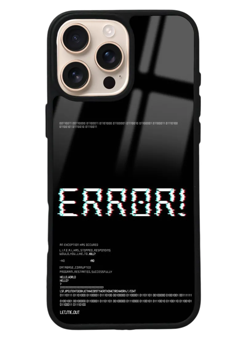 iPhone 16 Pro Max Error Tasarımlı Glossy Telefon Kılıfı iPhone 16 Pro Max Error Tasarımlı Glossy Telefon Kılıfı