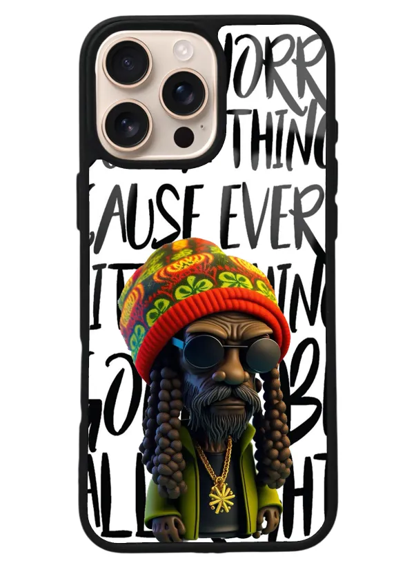 iPhone 16 Pro Max Bob Marley Tasarımlı Glossy Telefon Kılıfı