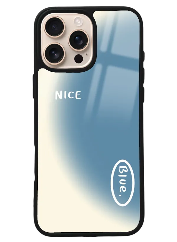 iPhone 16 Pro Max Nice Blue Tasarımlı Glossy Telefon Kılıfı
