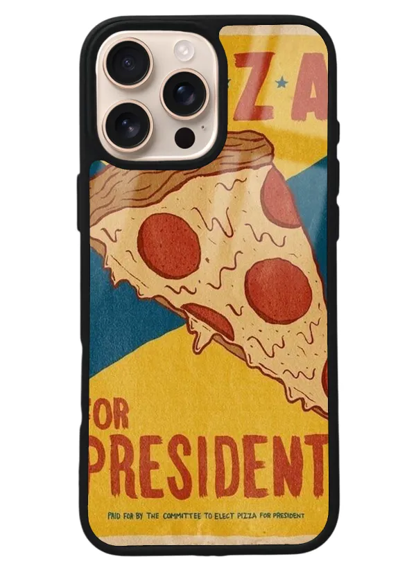 iPhone 16 Pro Max Pizza Tasarımlı Glossy Telefon Kılıfı