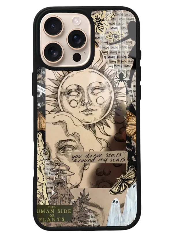 iPhone 16 Pro Max Güneş Tanrıça Tasarımlı Glossy Telefon Kılıfı