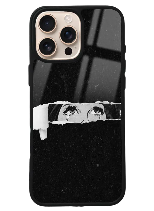 iPhone 16 Pro Max Gözler Tasarımlı Glossy Telefon Kılıfı