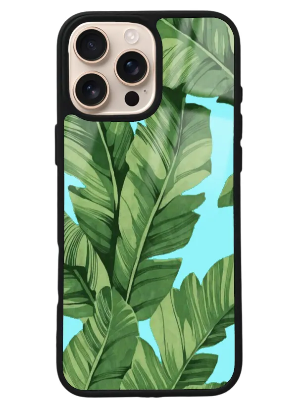 iPhone 16 Pro Max Leaf Tasarımlı Glossy Telefon Kılıfı