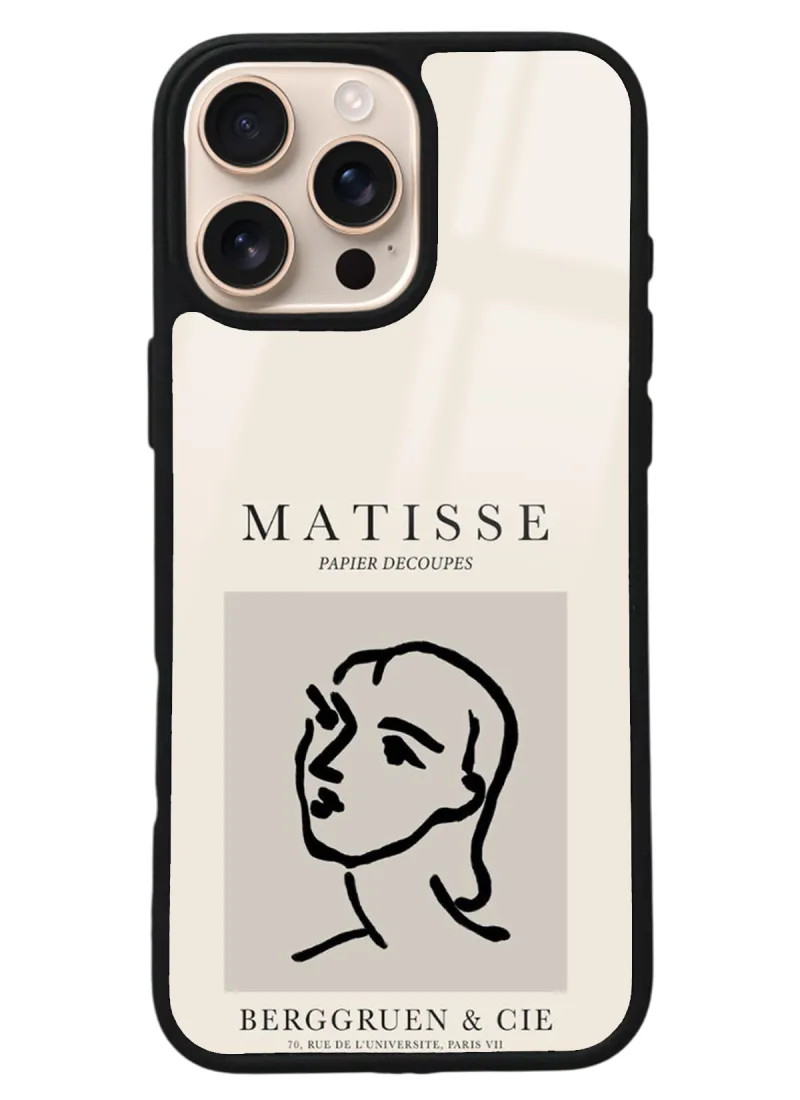 iPhone 16 Pro Max Matisse Papier Tasarımlı Glossy Telefon Kılıfı iPhone 16 Pro Max Matisse Papier Tasarımlı Glossy Telefon Kılıfı