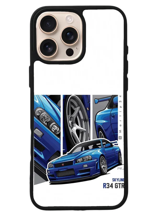 iPhone 16 Pro Max GTR Tasarımlı Glossy Telefon Kılıfı