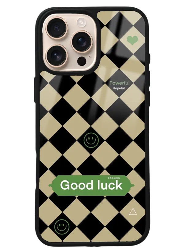 iPhone 16 Pro Max Good Luck Tasarımlı Glossy Telefon Kılıfı