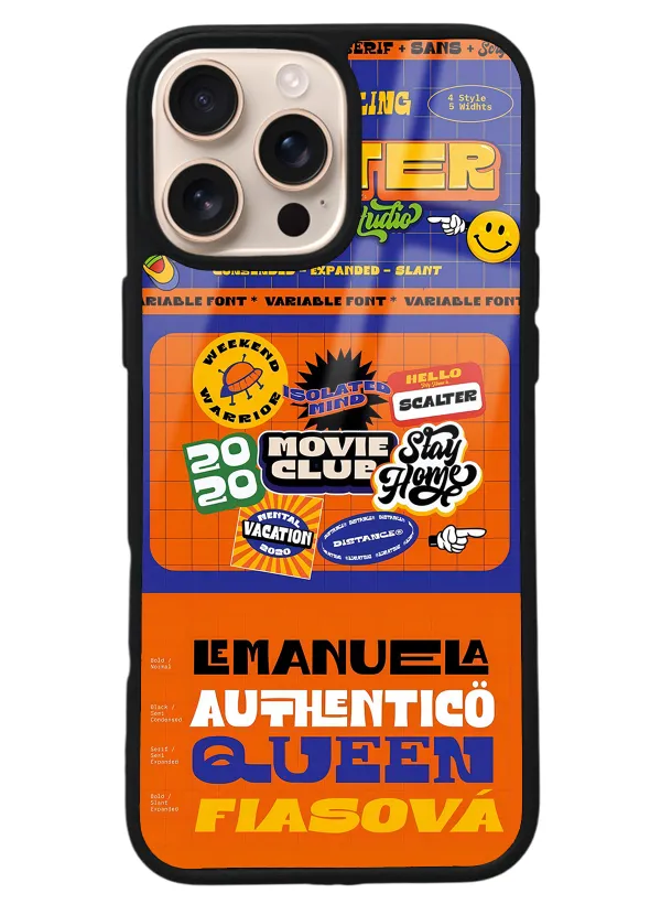 iPhone 16 Pro Max Retro Club Tasarımlı Glossy Telefon Kılıfı