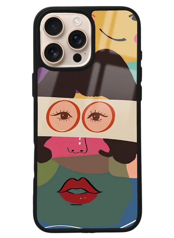 iPhone 16 Pro Max Vintage Eyes Tasarımlı Glossy Telefon Kılıfı