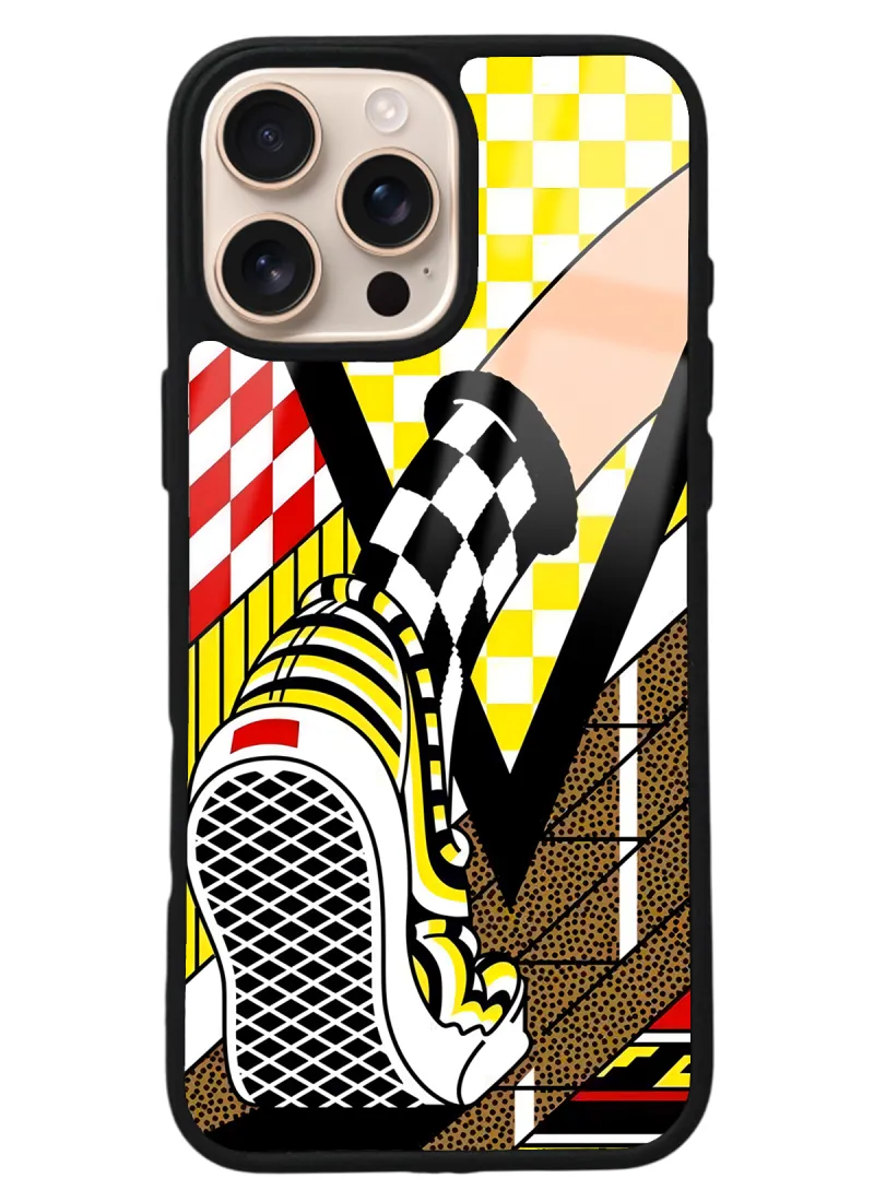 iPhone 16 Pro Max Yellow Plaid Tasarımlı Glossy Telefon Kılıfı iPhone 16 Pro Max Yellow Plaid Tasarımlı Glossy Telefon Kılıfı