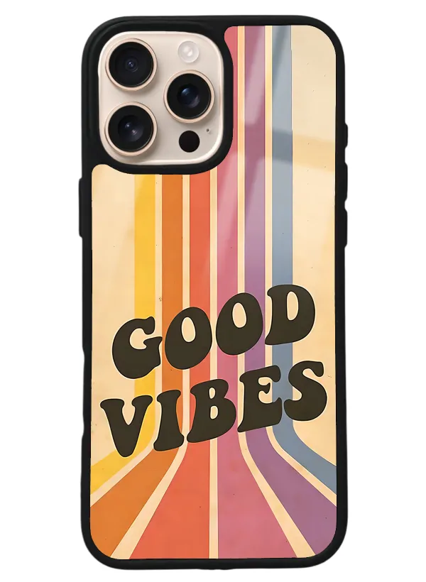 iPhone 16 Pro Max Good Vibes Tasarımlı Glossy Telefon Kılıfı