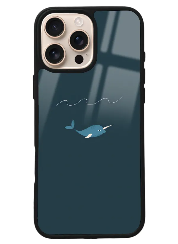 iPhone 16 Pro Max Doodle Fish Tasarımlı Glossy Telefon Kılıfı