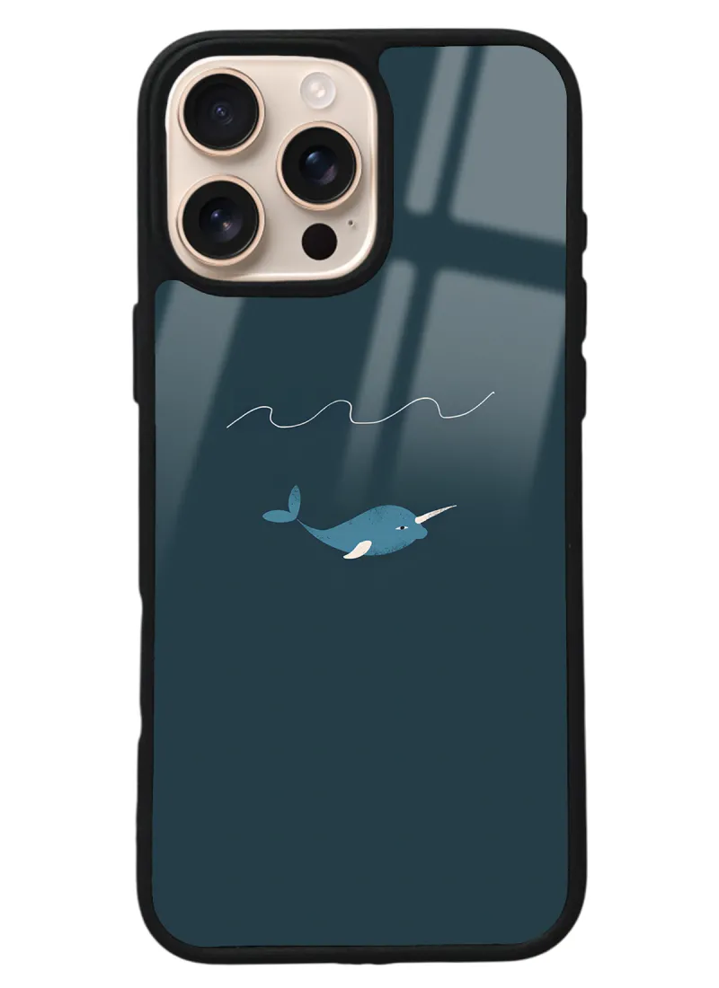 iPhone 16 Pro Max Doodle Fish Tasarımlı Glossy Telefon Kılıfı