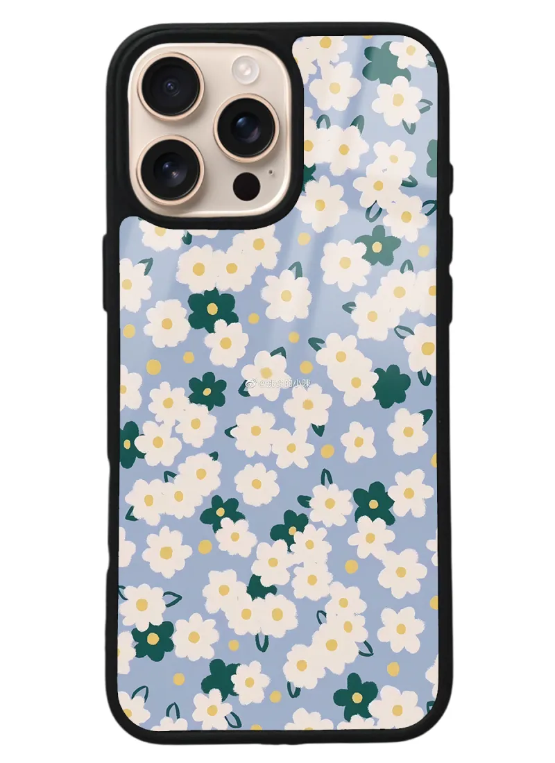 iPhone 16 Pro Max Daisy Pattern Tasarımlı Glossy Telefon Kılıfı iPhone 16 Pro Max Daisy Pattern Tasarımlı Glossy Telefon Kılıfı