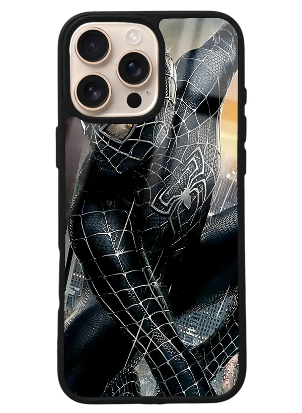 iPhone 16 Pro Max Dark Spider Tasarımlı Glossy Telefon Kılıfı