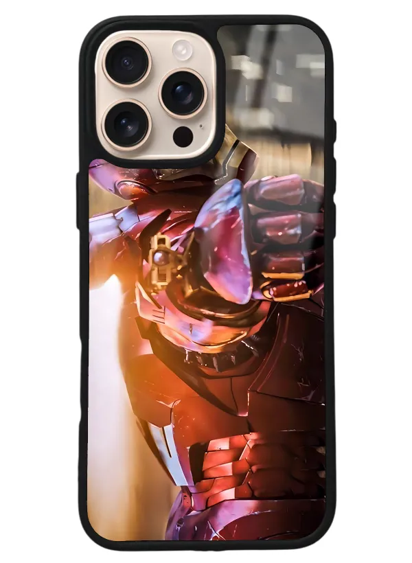 iPhone 16 Pro Max İron Man Tasarımlı Glossy Telefon Kılıfı