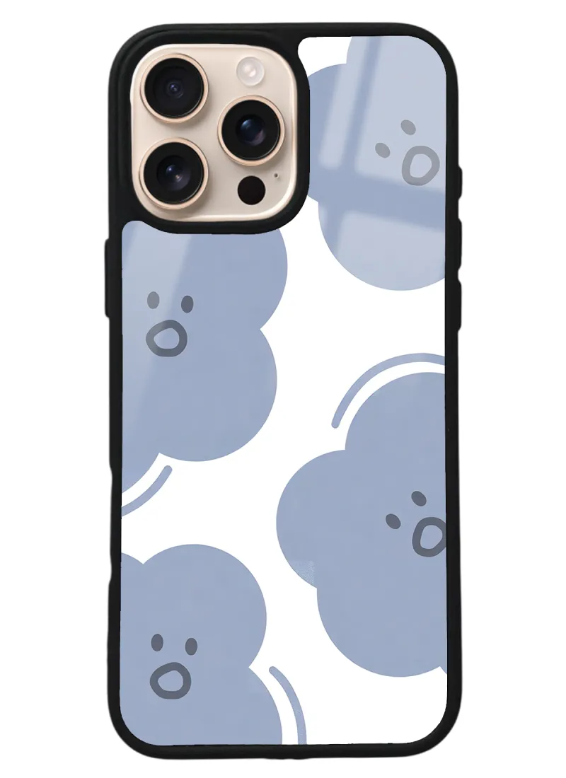iPhone 16 Pro Max Cloud Face Tasarımlı Glossy Telefon Kılıfı iPhone 16 Pro Max Cloud Face Tasarımlı Glossy Telefon Kılıfı