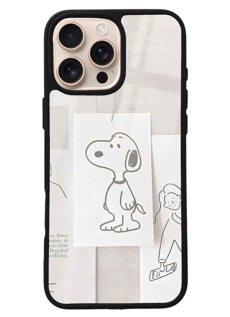 iPhone 16 Pro Max Snoppy Tasarımlı Glossy Telefon Kılıfı iPhone 16 Pro Max Snoppy Tasarımlı Glossy Telefon Kılıfı