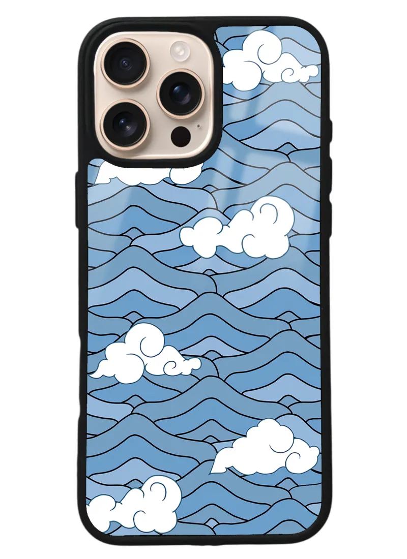 iPhone 16 Pro Max Sea Cloud Tasarımlı Glossy Telefon Kılıfı iPhone 16 Pro Max Sea Cloud Tasarımlı Glossy Telefon Kılıfı
