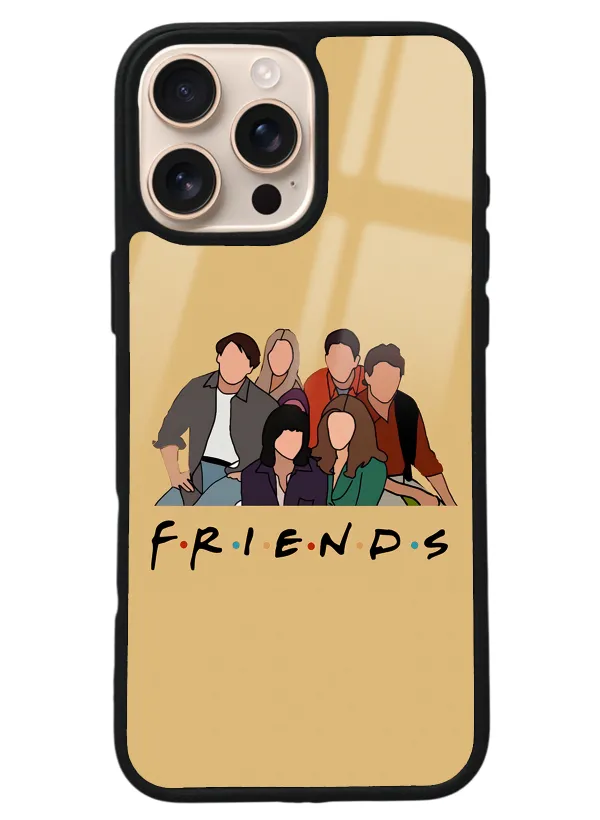 iPhone 16 Pro Max Friends Tasarımlı Glossy Telefon Kılıfı