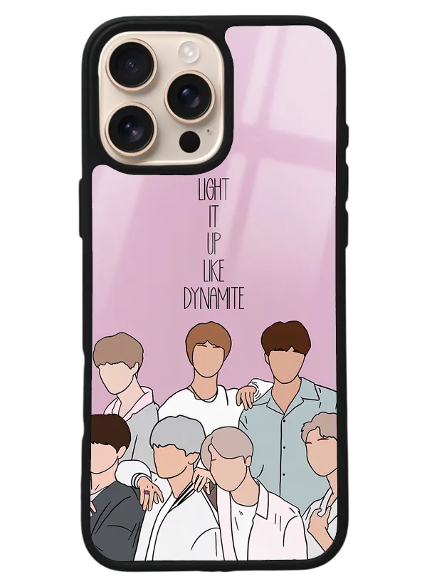 iPhone 16 Pro Max BTS K-Pop Tasarımlı Glossy Telefon Kılıfı