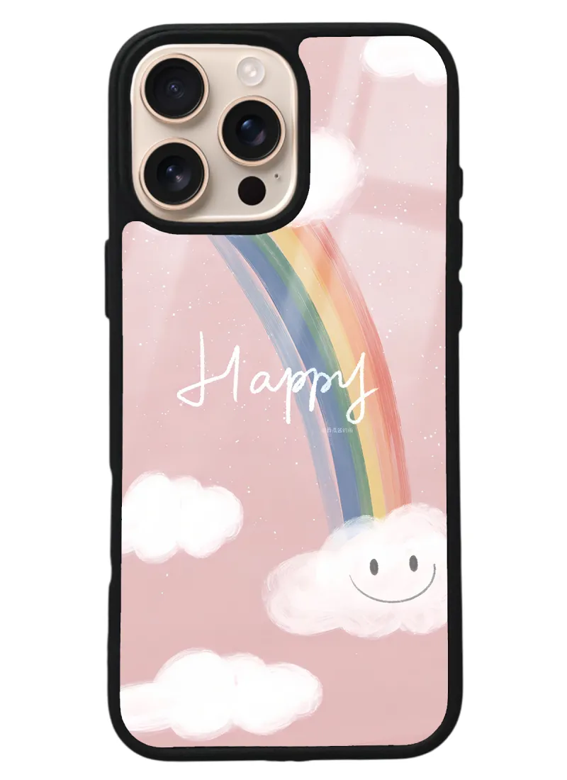 iPhone 16 Pro Max Happy Cloude Tasarımlı Glossy Telefon Kılıfı iPhone 16 Pro Max Happy Cloude Tasarımlı Glossy Telefon Kılıfı